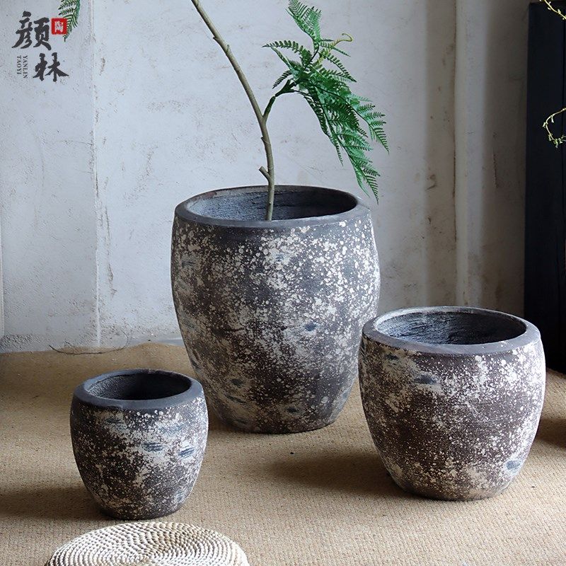 复古高款落地大口径花盆商场酒店百合竹龙血树鸟大型绿植花盆,家居饰品,花盆,淘宝优惠券,粉丝福利购,淘宝优惠卷