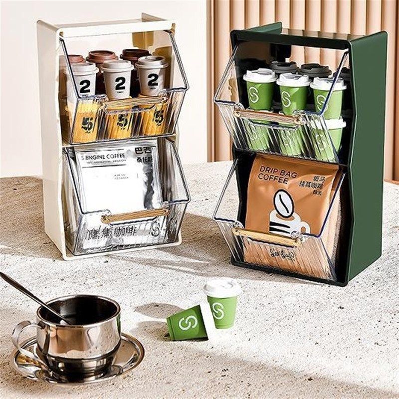 茶收纳盒办公桌咖啡收纳架桌面亚克力茶叶零食茶水间,收纳整理,桌面收纳盒,淘宝优惠券,粉丝福利购,淘宝优惠卷