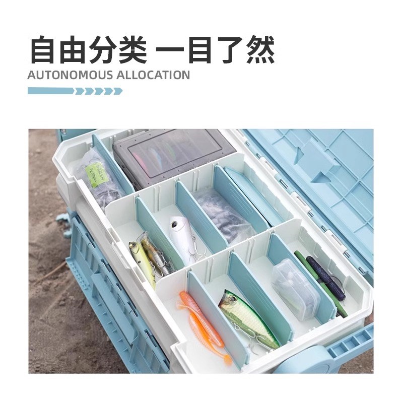 2024新款本塑路亚箱竿插全套配件收纳大容量多功能活鱼桶可坐钓箱