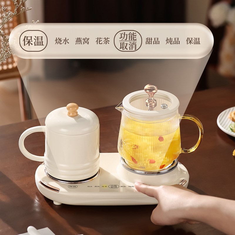 养生壶多功能办公室分体煮茶器炖煮花茶高硼玻璃杯烧水壶恒温礼品