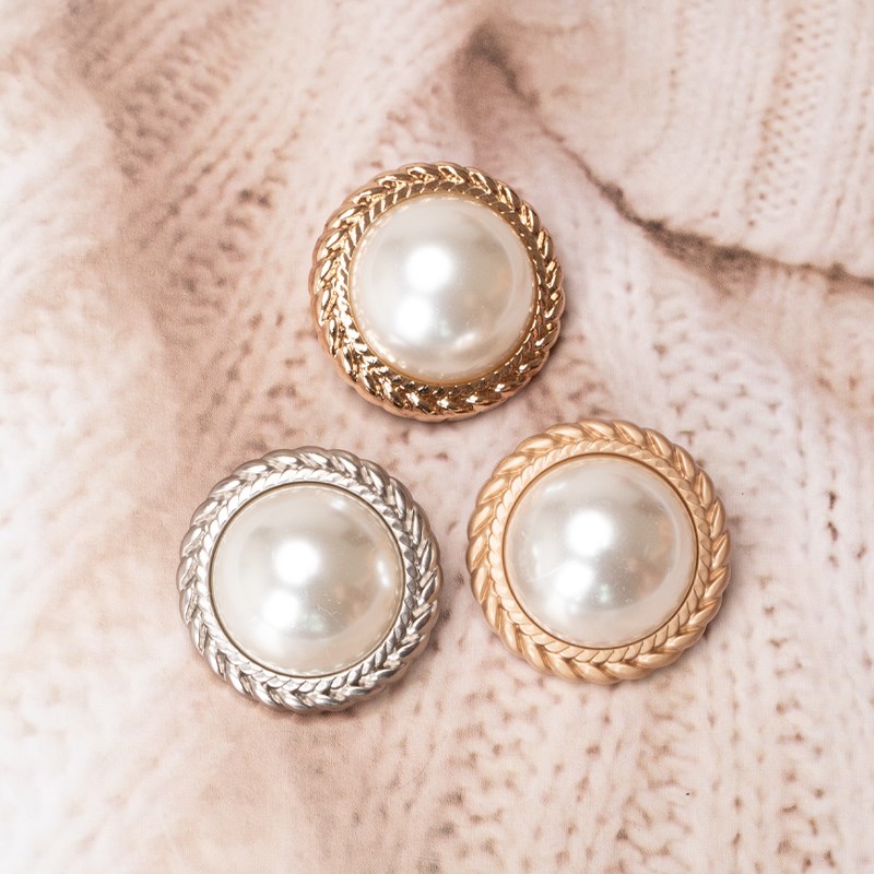 棉袄大衣纽扣风衣扣子外套西装圆形珍珠扣衣服钮扣小配件搭配衫衣