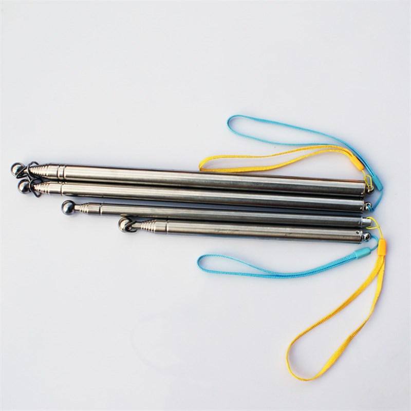 1米/1.2米/1.6米 伸缩教鞭老师教学售楼教练指挥棒不锈钢导游旗杆