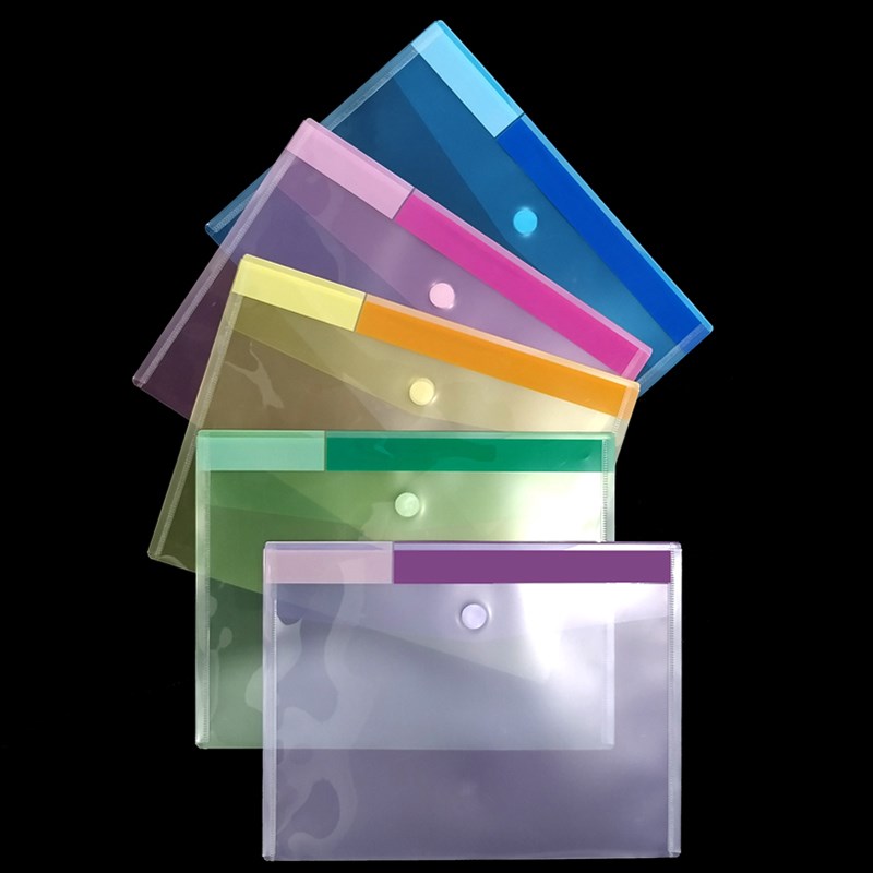 魔术贴文件袋彩色子母扣学生档案资料袋商务粘扣袋A4魔术扣文具袋