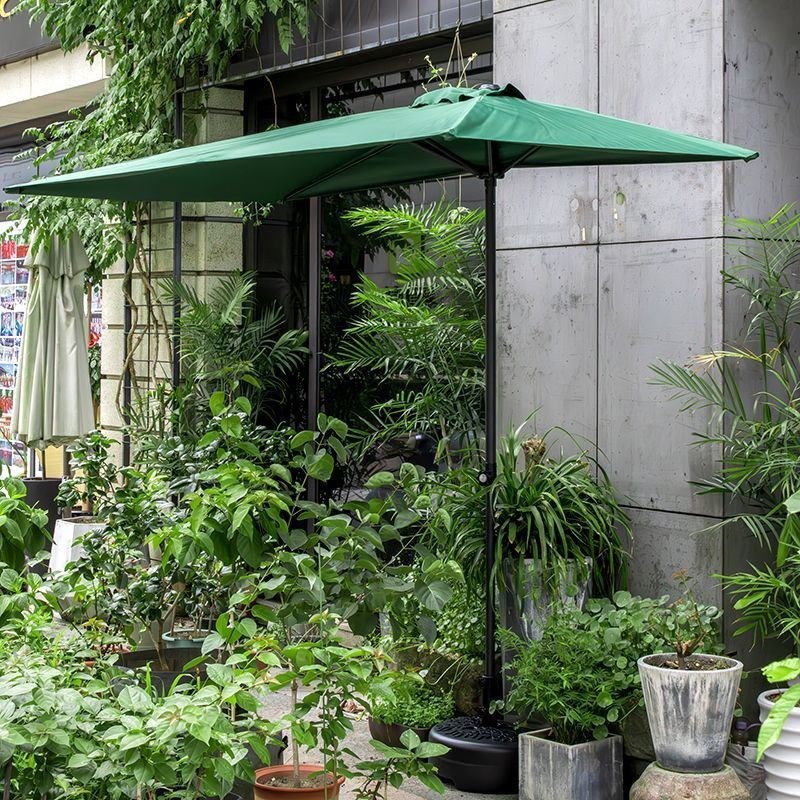 新品半边伞户外靠k墙升降阳台遮阳伞侧边长方形庭院小伞花园露台