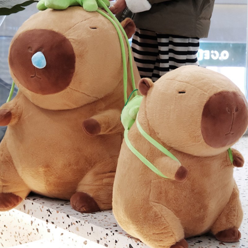 卡皮巴拉公仔超大号毛绒玩具水豚玩偶睡觉抱枕送女生娃娃生日礼物