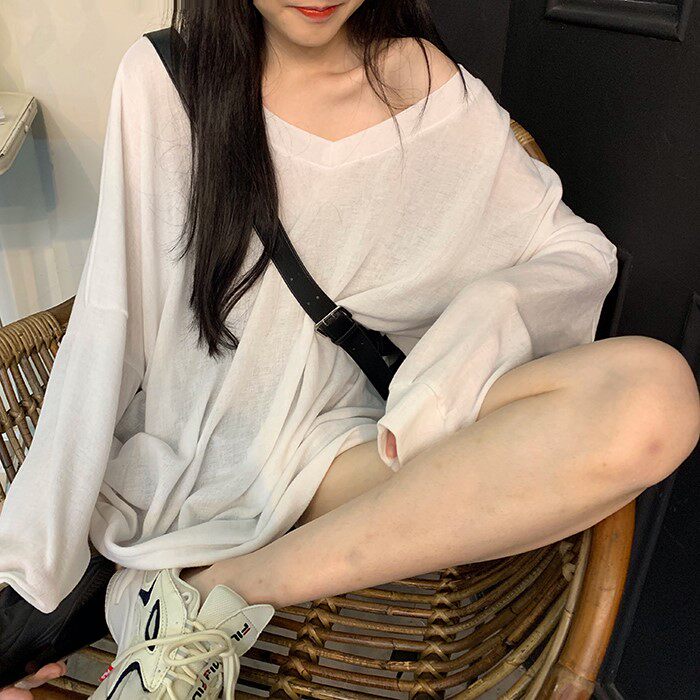 沙滩薄款比基尼罩衫外套游泳衣外搭海边度假中长款温泉防晒衣长袖