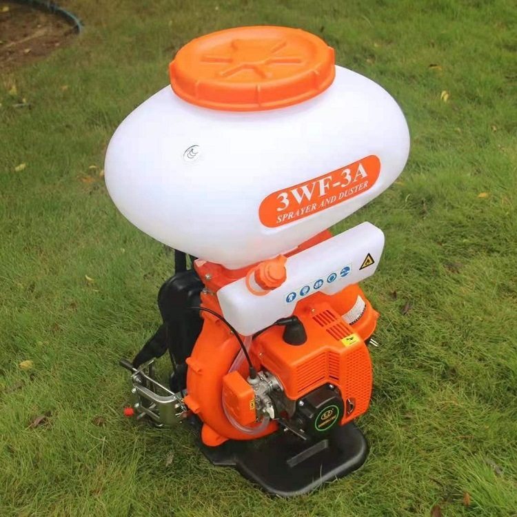 新款水稻施肥扬肥机喷粉喷雾机 现货 背负式汽油四冲程撒肥机