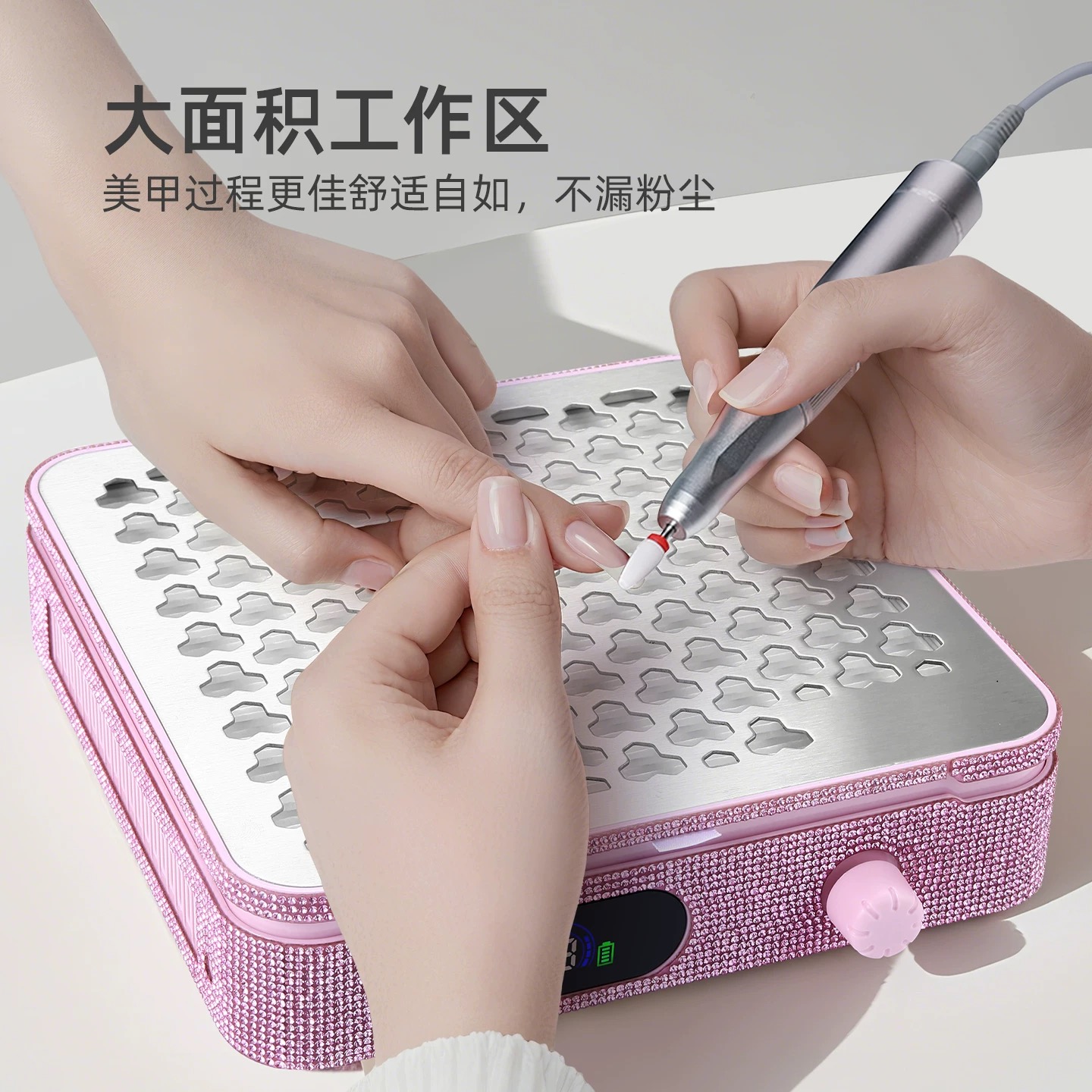 无刷涡轮美甲吸尘器卸甲吸粉尘静音大吸力过滤网打磨机专用长续航