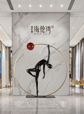 创意玻璃钢人物雕塑舞动人生酒店大堂售楼处大厅大型落地艺术摆件