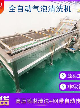 商用HTU化大型茄泡子清洗 机 白菜莴笋气清洗机水浴式沾大枣清洗
