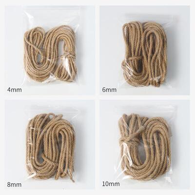 麻绳股 手捆工绳子粗细麻绳工艺麻绳三扭黄麻绳 麻绳绑绳猫爬架黄