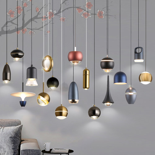 新款床头吊灯简约极简主卧卧室高级网红长吊线单头小吊灯