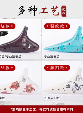 西子龙韵12孔初学入门专业中音C/AC调陶笛学生 学校乐器埙 成人自