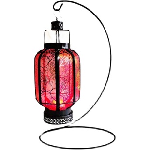 中式复古铁艺灯笼摆件家居桌面装饰古风烛台风灯怀旧拍照道具灯笼