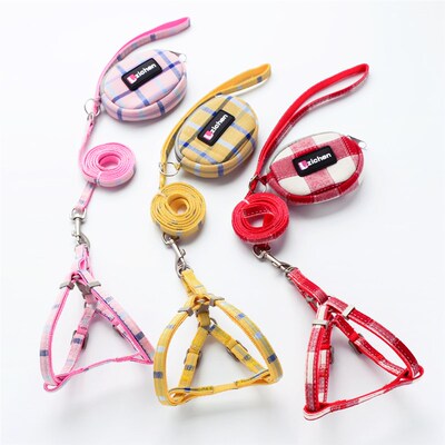 宠物用品狗狗胸背带牵引绳小型犬泰迪比熊博美外出遛狗绳子狗链子