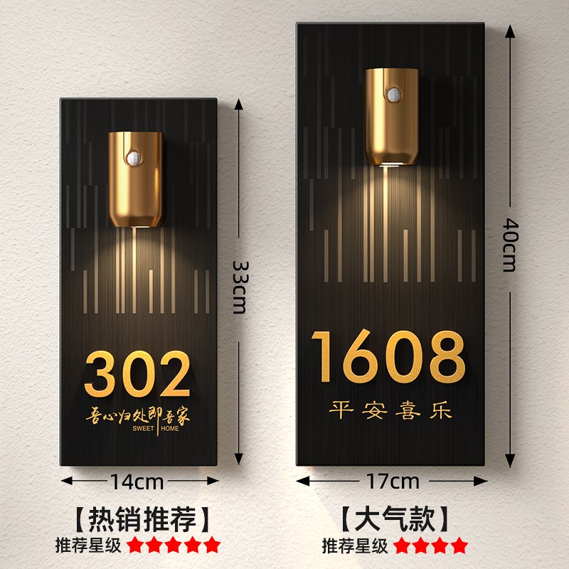 不锈钢门牌号高级感轻奢创意装饰定制酒店客房包厢包间民宿住宅入