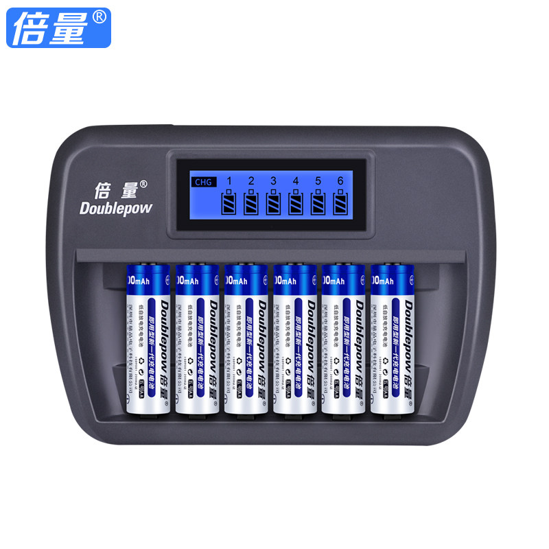 5号7号充电电池套装大容量智能6节通用充电器可代替1.5V锂五号