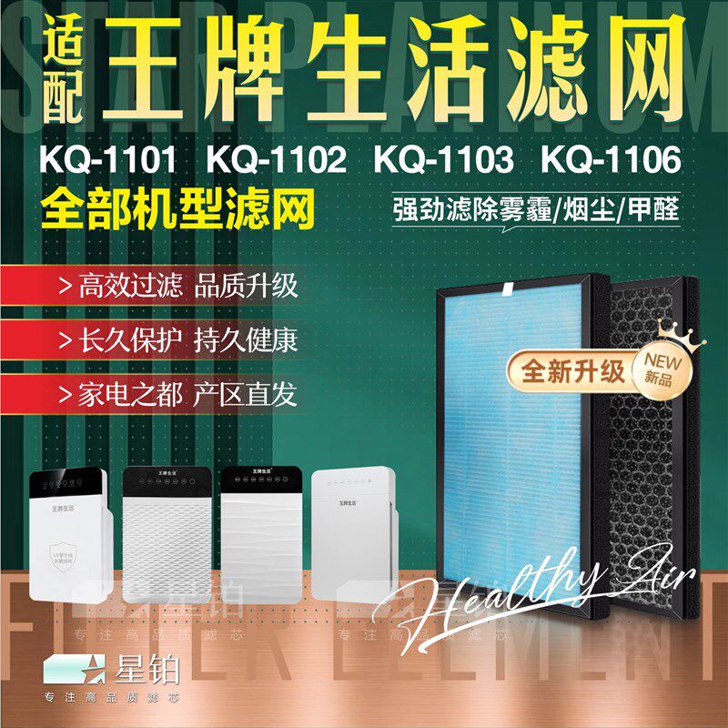 适配滤牌生活空气净甲器Q6过王网除化醛滤芯