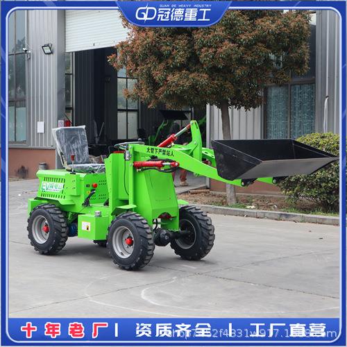 小型新能源小铲车柴油装载机四驱工地养殖场清粪农用柴油抓草机