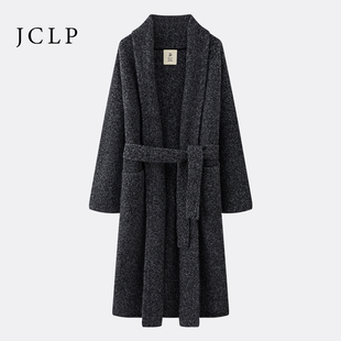 大衣毛呢外套 浴袍领山羊绒花纱中长款 JCLP金纯良品 匠心25冬新款