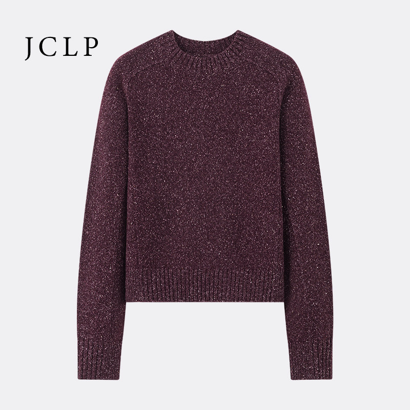 JCLP金纯良品 山羊绒+桑蚕丝花纱混纺插肩袖宽松针织羊毛衫毛衣