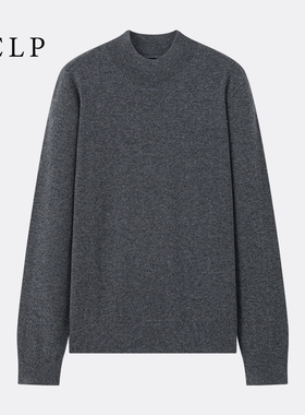JCLP金纯良品 男士半高领长袖套头100羊绒针织衫毛衣送老公送爸爸