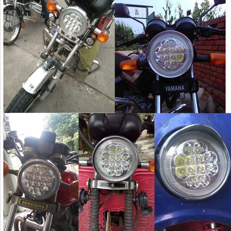 摩托车led大灯太子125电动车灯电动三轮车灯12V48V60V摩托车灯