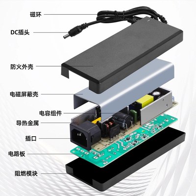 厂家供应24V5A电源适配器LED开关电源ACDC直流交流电源