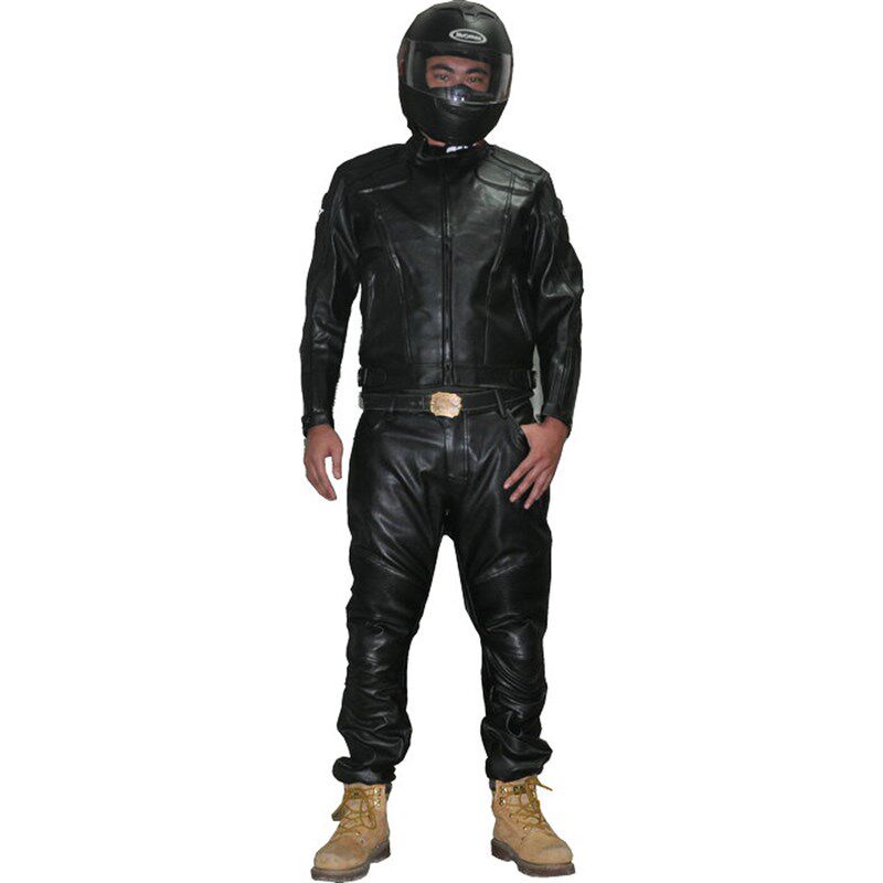 秋季摩托车骑行服 防摔皮衣 机车皮裤 休闲裤 赛车服套装 带护具