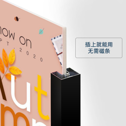 丽屏展架立式广告架铝合金落地式广告牌80x180双面KT板门型展示架