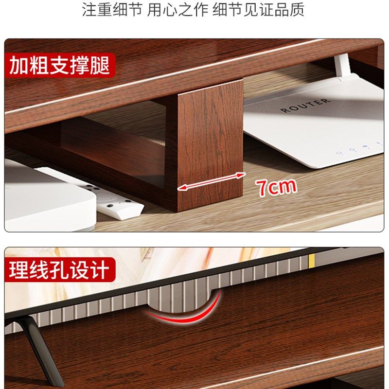 松木液晶电视机增高架实木电视柜加高架子垫高底座桌面置物架抬高