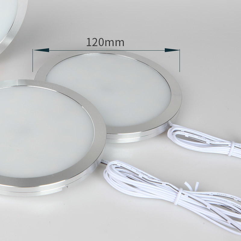 led橱柜灯120MM明装衣柜酒柜厨房吊柜书柜小圆灯12V24V房车装饰灯