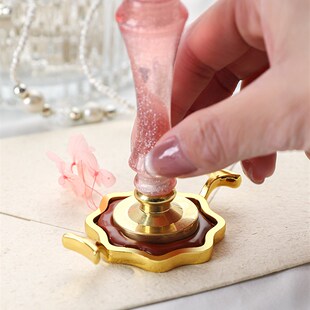 火漆印章环状固定器盖印火漆币圆形成品辅助定型器新手圈模练习器