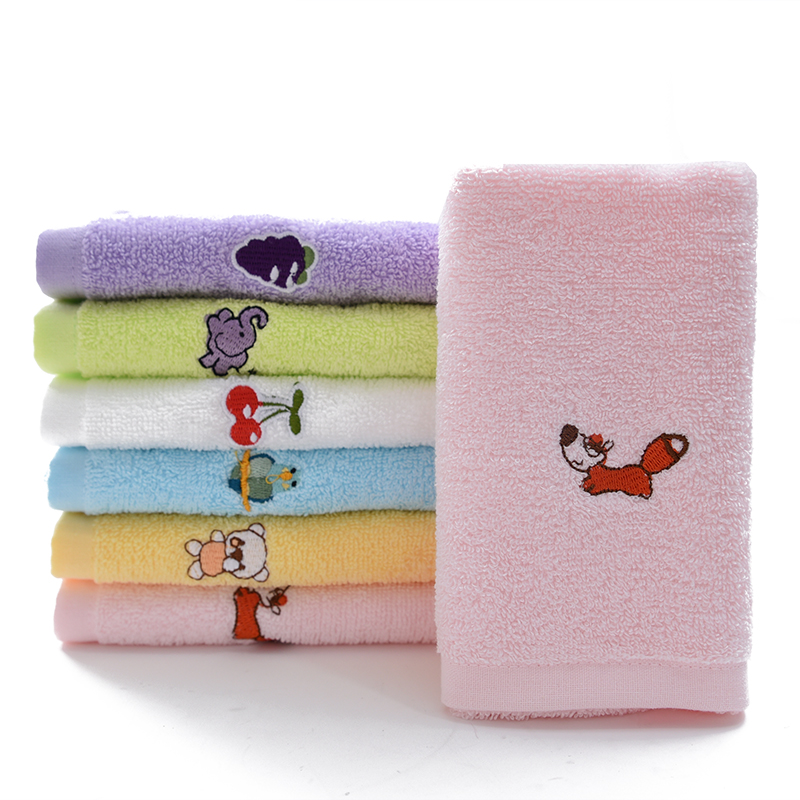 儿童毛巾洗脸家用宝宝卡通男女少女吸水不掉毛柔软爱面巾澡巾