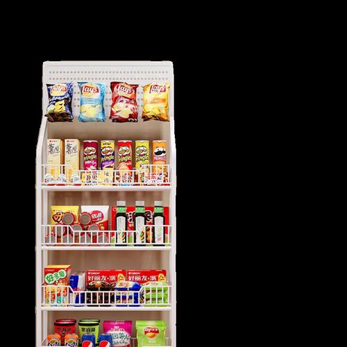 超市零食货架便利店网红饮料食品展示架商店玩具多层置物可移动架