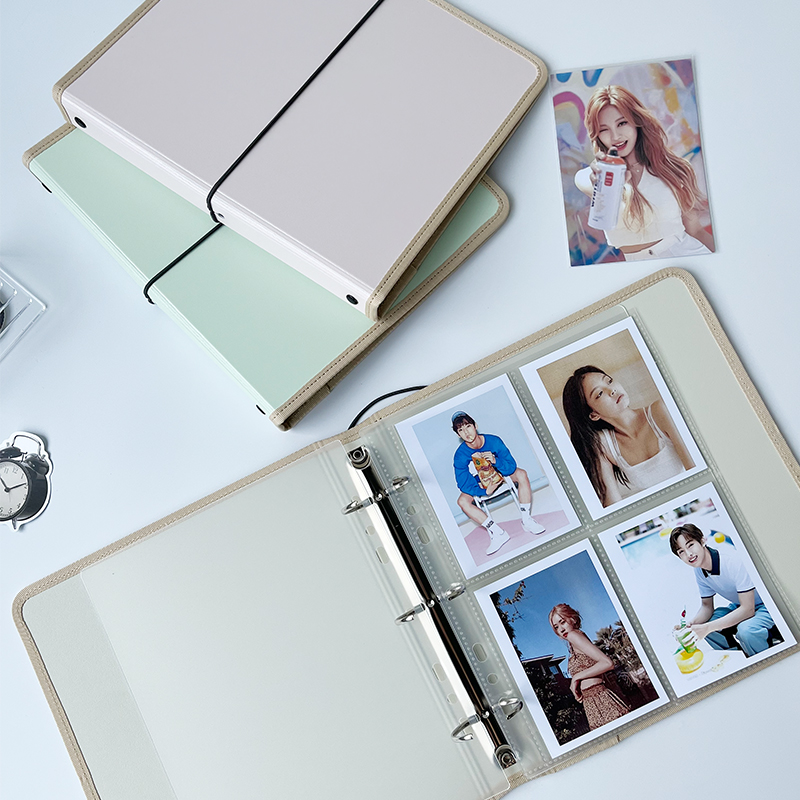 RINGNOTE追星收纳卡册A5+外壳送挡板4寸四宫格6寸8寸卡页适用