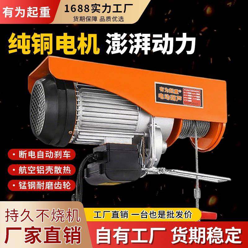 小型电动葫芦微型电动葫芦220V家用装修吊机无线遥控PA200-1000kg,搬运/仓储/物流设备,其他起重搬运设备,淘宝优惠券,粉丝福利购,淘宝优惠卷