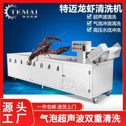 海产品声波气清洗机 全动HZC压自喷淋冲浪式小龙虾洗超泡虾机
