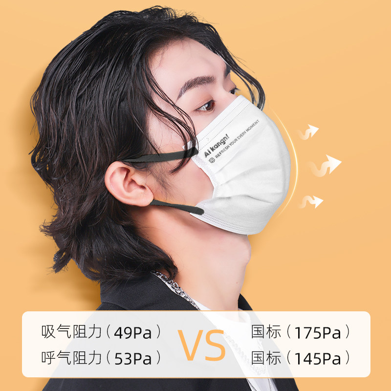 潮款口罩一次性女性时尚白色三层创意个性独立包装2021新款时尚版