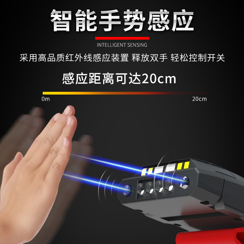 头灯钓鱼帽夹灯强光充电感应灯夜钓头戴式LED帽檐防水上饵灯