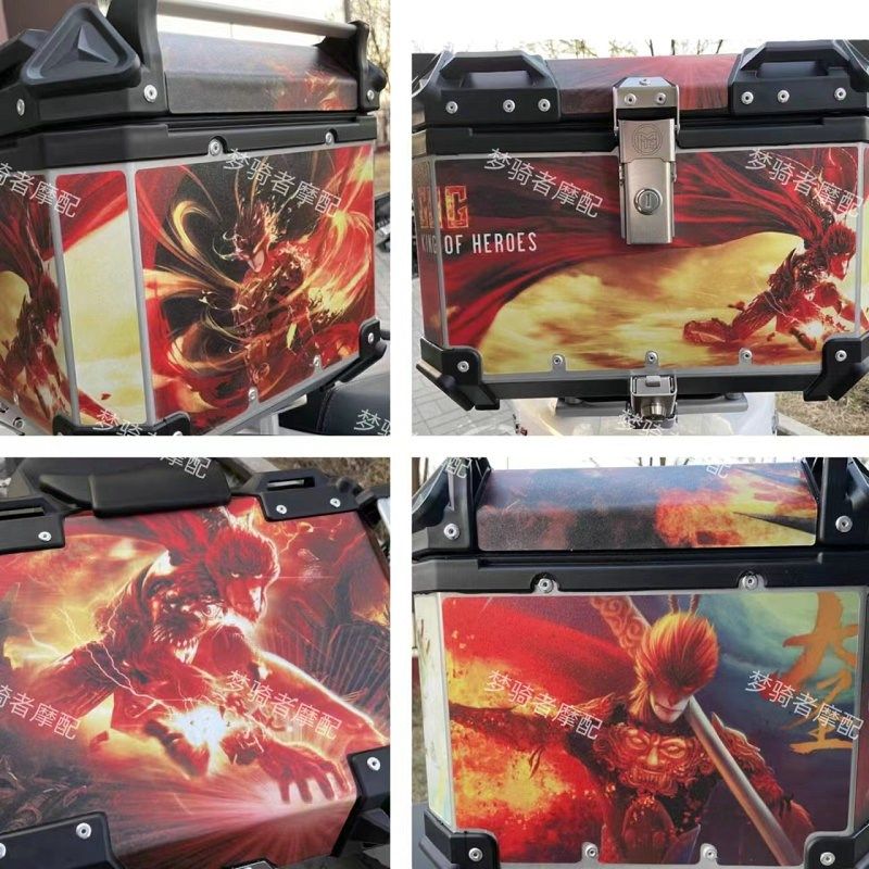 适用于摩托车途者/雷神/LS2/萝卜尾箱贴纸 电摩卡通贴花 反光反水