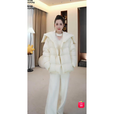 11-15H B【嘟嘟小鹅包】新款海军领宽松加厚连帽短外套 TK5125