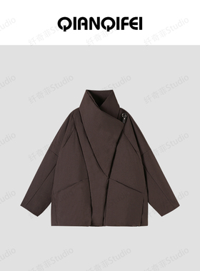 1-17F C 新款JI简设计感中空纱马蹄扣立领外套 TK5190