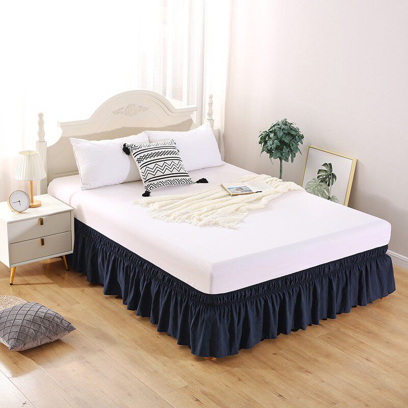 内嵌式酒店宾馆床裙不带床面松紧床围裙单件欧式防滑床罩裙式定做