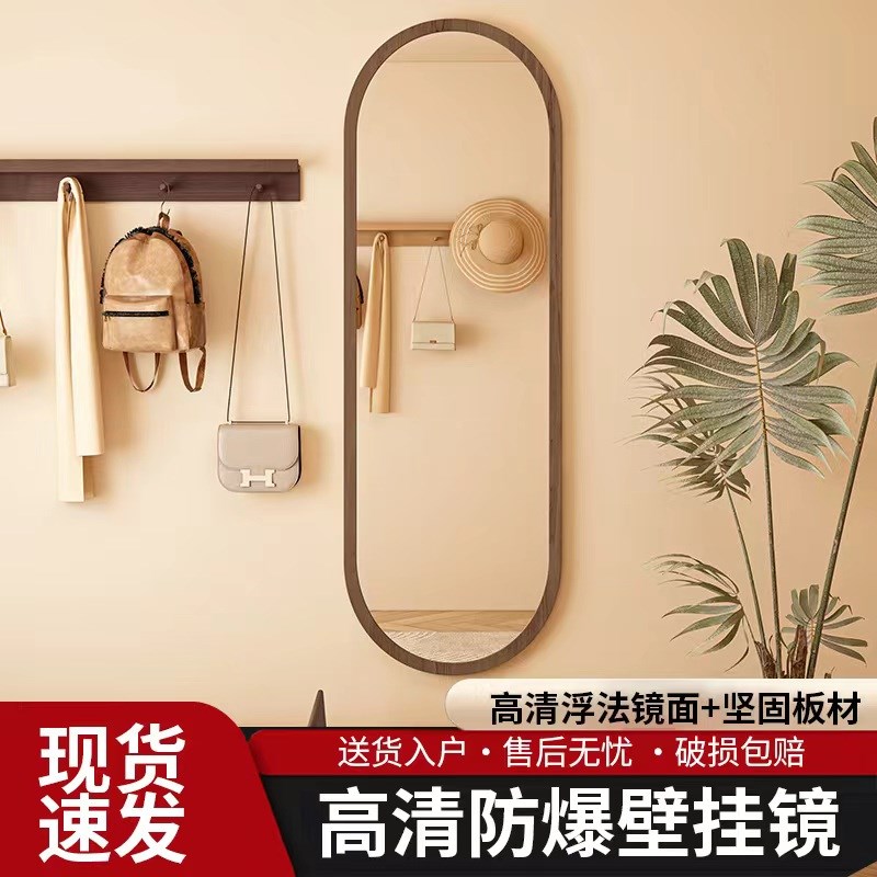 全身镜家用挂式镜高清网红异形镜壁挂穿衣镜女生卧室试衣镜子