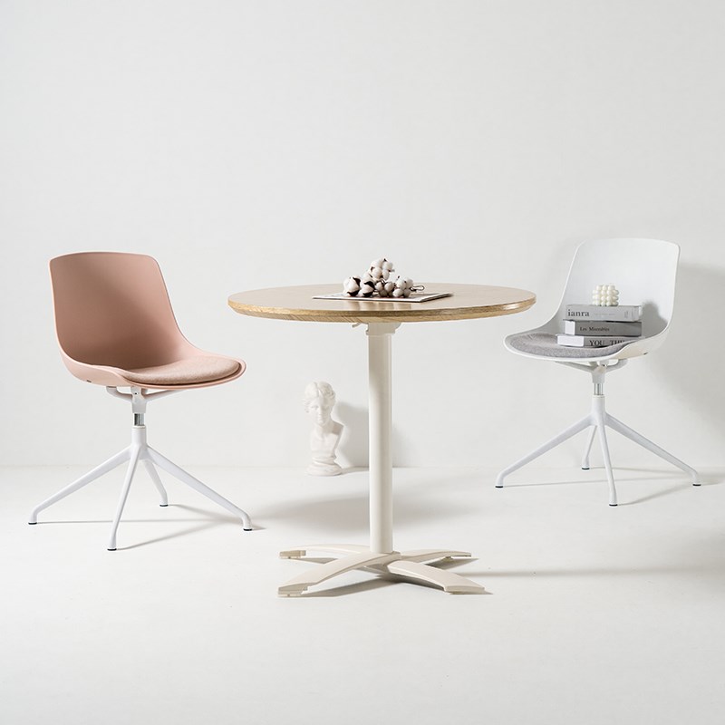 咖啡厅折叠实木餐桌家用小户型金属圆桌现奶茶店洽谈桌子