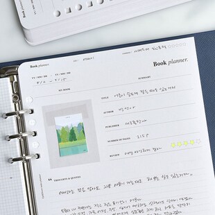 plepic月周计划A5活页本替芯加厚内页横线方格6孔/12孔活页纸