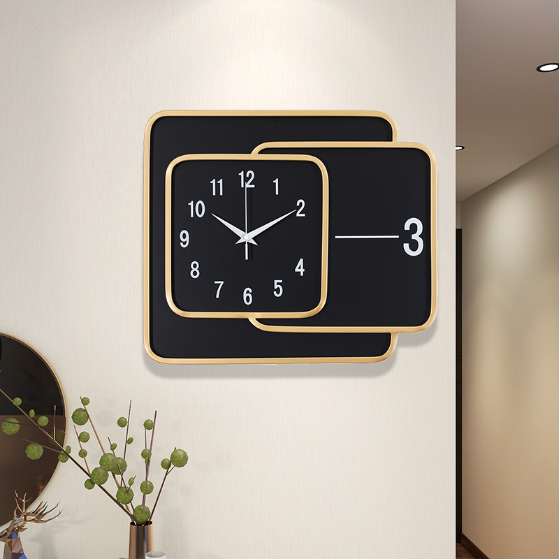 轻奢客厅钟表个性创意时尚艺术挂表餐厅现代简约大气静音简美挂钟