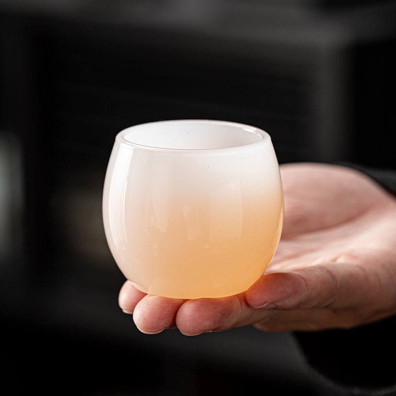 琉璃茶具套装茶杯单个人专用杯盖碗主人杯功夫茶杯泡茶盏杯大号杯