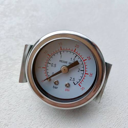 压力表 2.5bar 35psi 外壳直径42-46.5mm 螺纹BSTP1/8 轴向带固定
